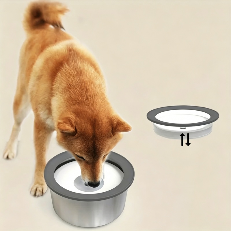 Slow Feeder Dog Bowl - Gamelle d'eau pour chien en acier