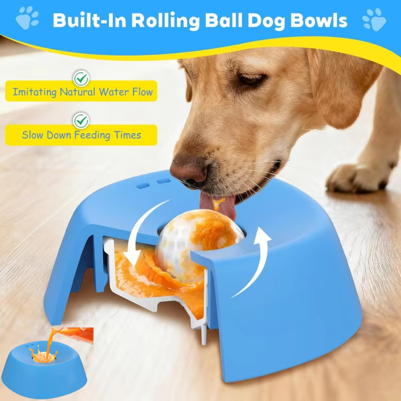 Slow Feeder Dog Bowl - Bols à lécher pour chien anti-glisse