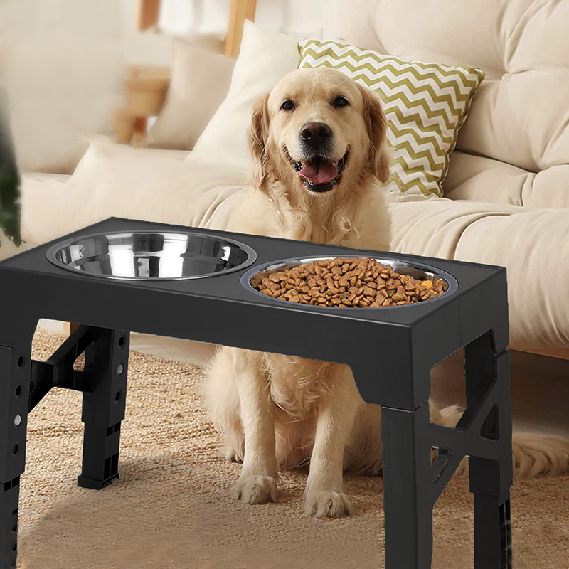 Slow Feeder Dog Bowl - BOOTEELY-Mangeoire surélevée pour chien, support réglable,